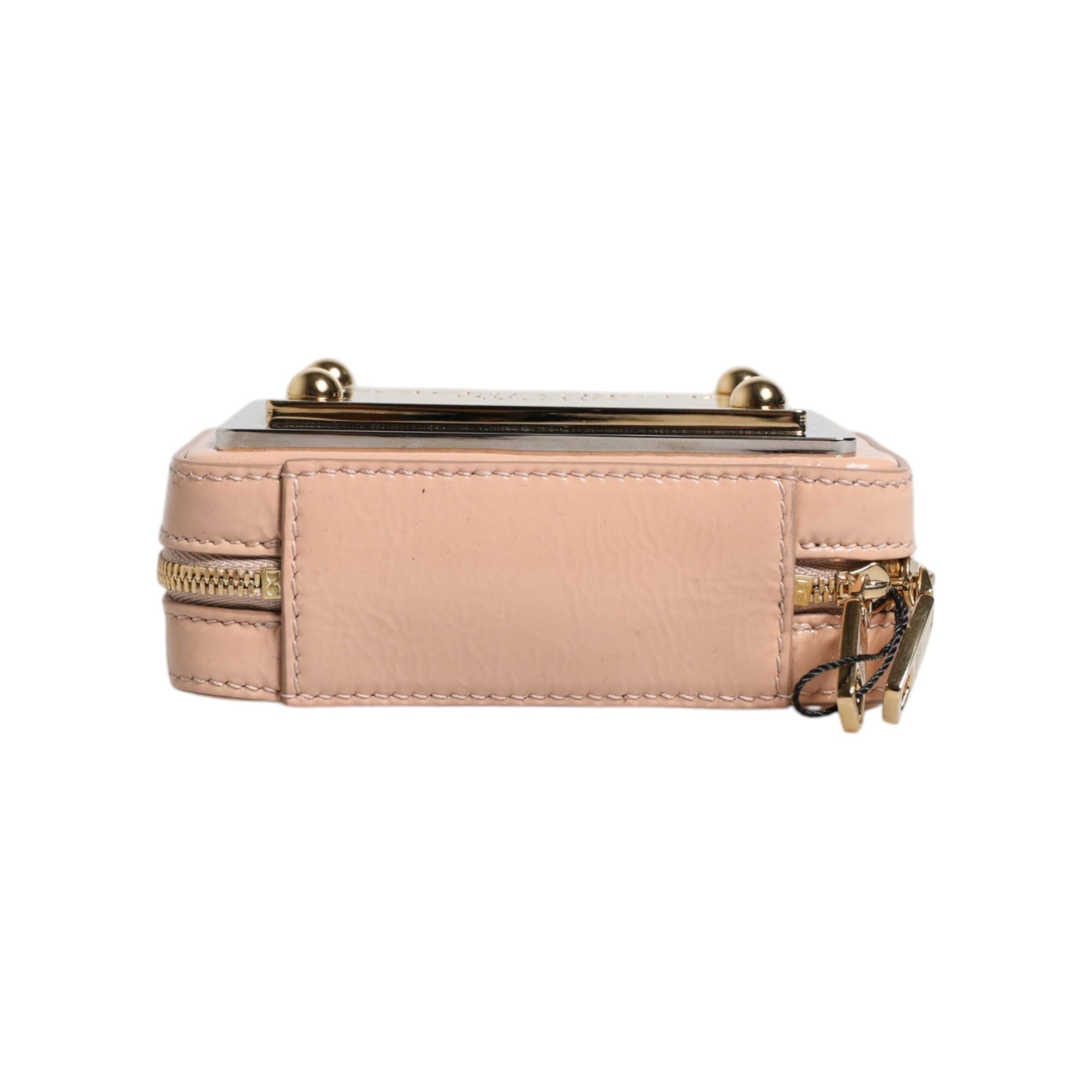 Luxour, Dolce & Gabbana Nude Leather Logo Plaque Crossbody Bag, 
