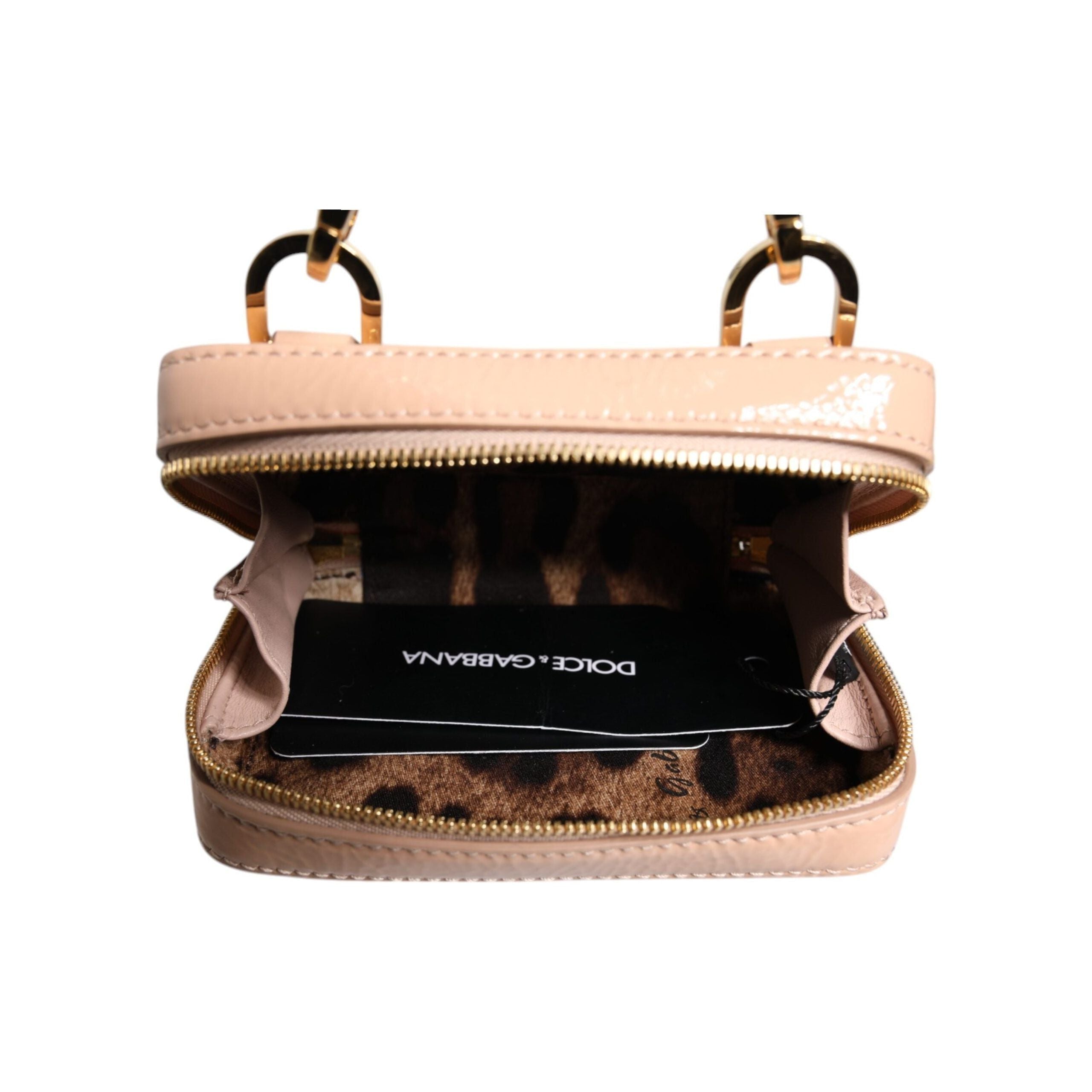 Luxour, Dolce & Gabbana Nude Leather Logo Plaque Crossbody Bag, 
