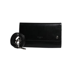 Luxour, Dolce & Gabbana Black Leather Logo Embossed Crossbody Bag, 