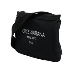 Luxour, Dolce & Gabbana Black Nylon Logo Purse Crossbody Sling Bag, 