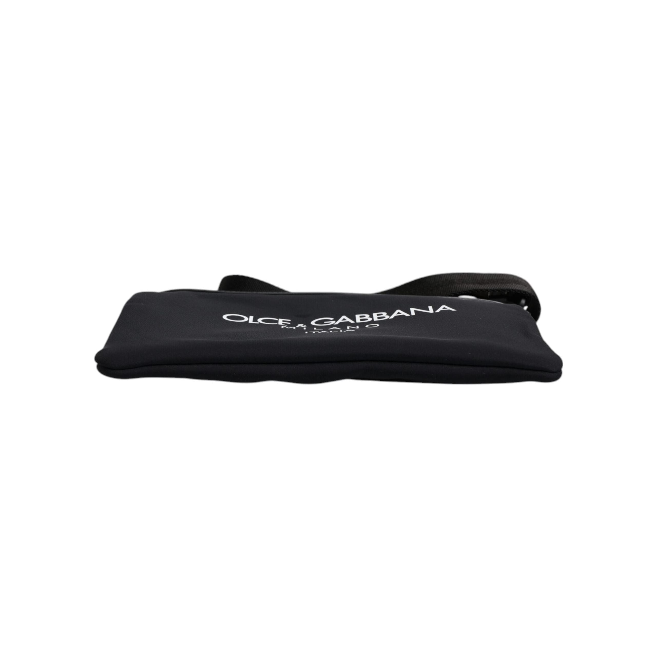 Luxour, Dolce & Gabbana Black Nylon Logo Purse Crossbody Sling Bag, 