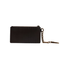Luxour, Dolce & Gabbana Brown Exotic Leather DG Logo Card Holder Wallet, 