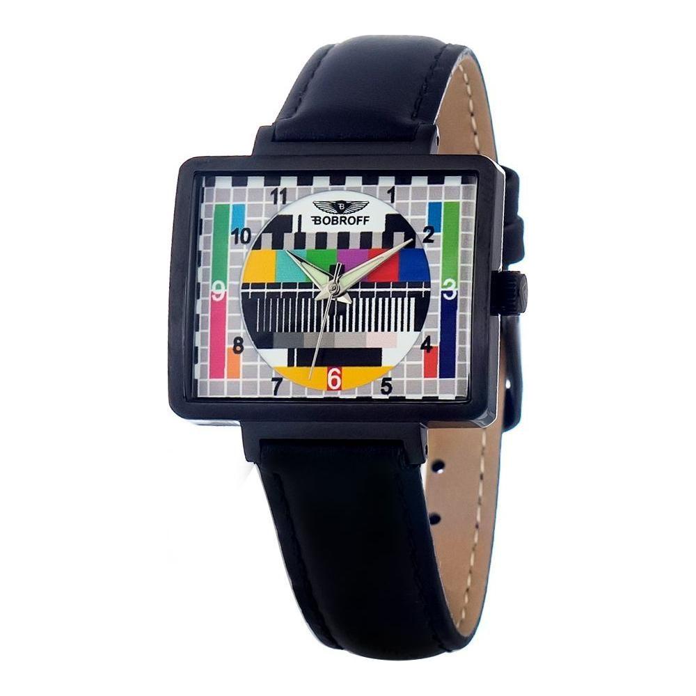 Luxour, Bobroff Black Leather Watch, 