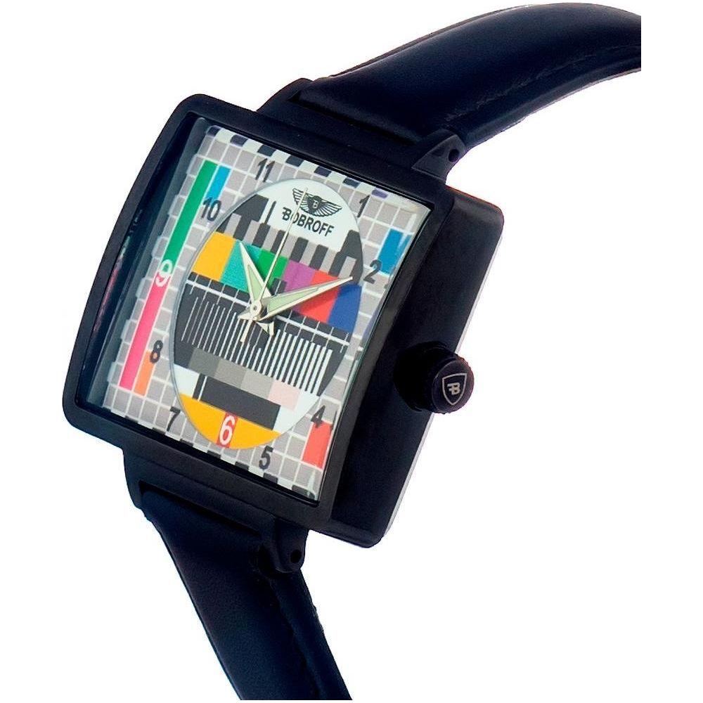 Luxour, Bobroff Black Leather Watch, 