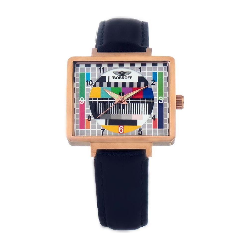 Luxour, Bobroff Black Leather Watch, 
