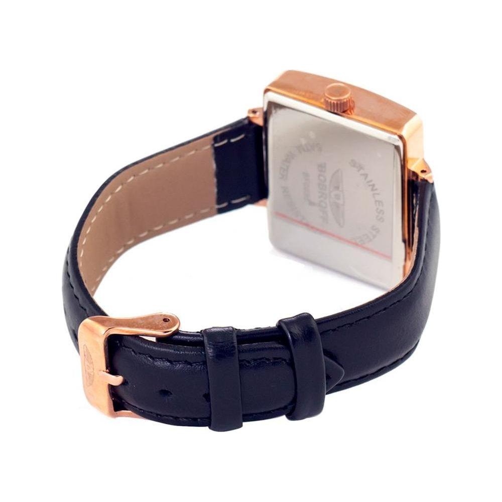 Luxour, Bobroff Black Leather Watch, 