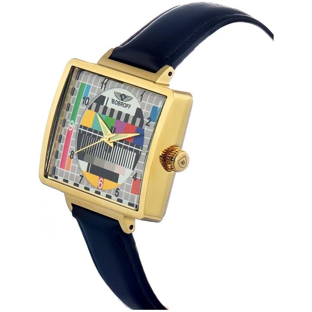 Luxour, Bobroff Black Leather Watch, 