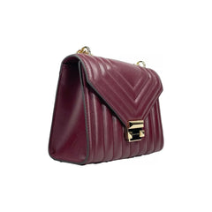 Luxour, Michael Kors Whitney Medium Chain Shoulder Flap Crossbody Oxblood, 