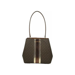 Luxour, Michael Kors Medium Pratt Bucket Shoulder Bag Purse Brown, 