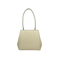 Luxour, Michael Kors Medium Pratt Bucket Shoulder Bag Purse Pale Gold/Cream, 