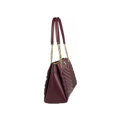 Luxour, Michael Kors Whitney Medium Chain Shoulder Bag Purse Oxblood, 