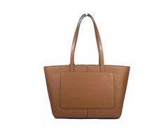 Luxour, Michael Kors Medium Zip Top Tote Carryall Bag Brown, 