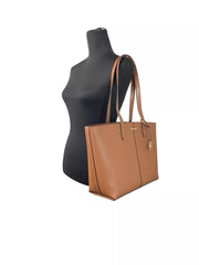 Luxour, Michael Kors Medium Zip Top Tote Carryall Bag Brown, 
