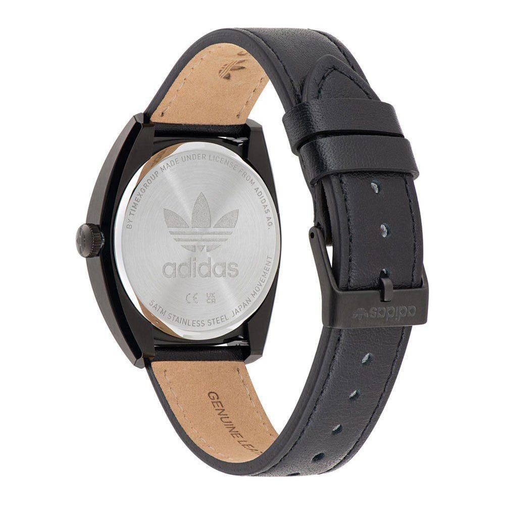 Luxour, Adidas Black Leather Watch, 