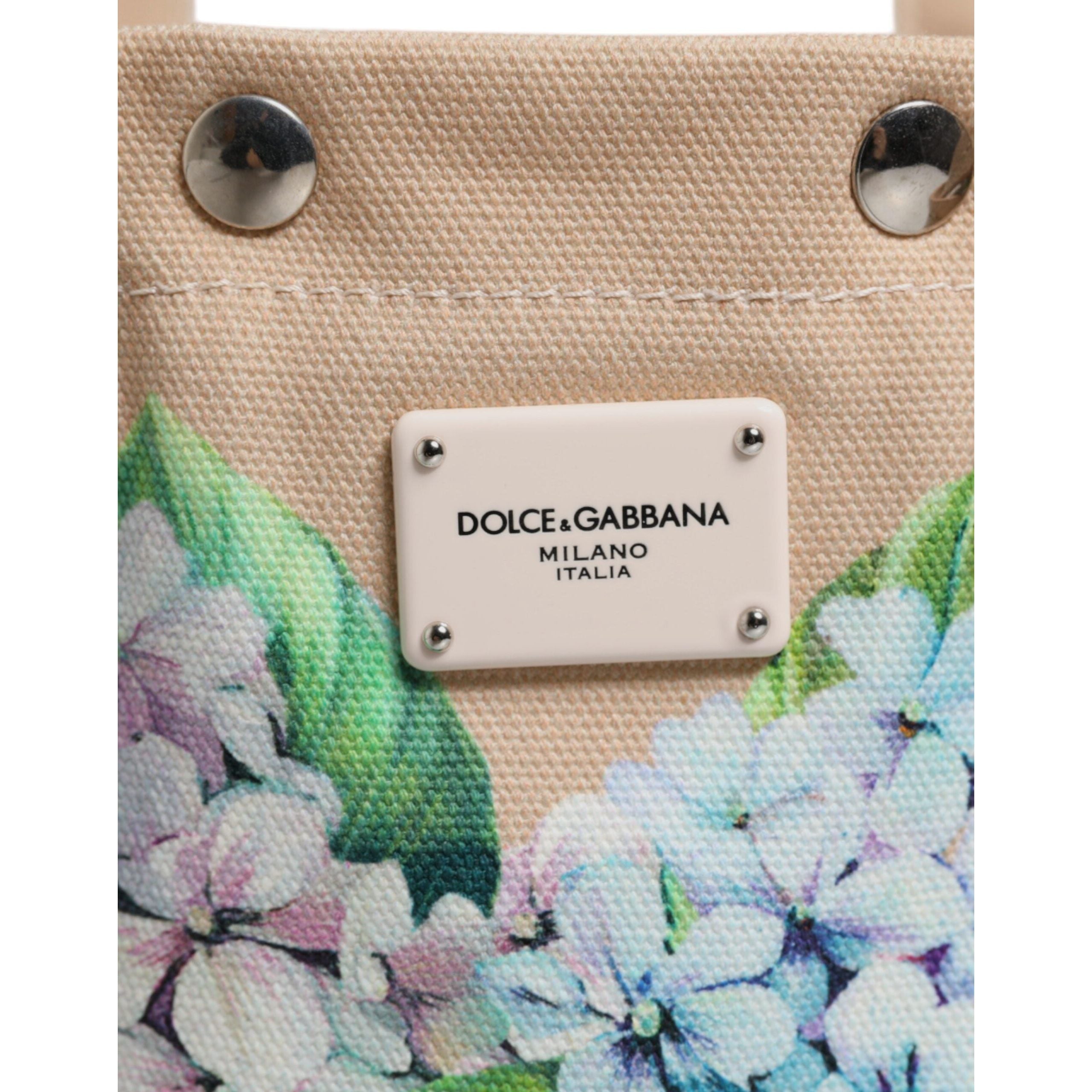 Luxour, Dolce & Gabbana Multicolor Floral Canvas TANIA Top Handle Tote Bag, 