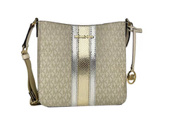 Luxour, Michael Kors Jet Set Small Messenger Crossbody Bag Pale Gold, 