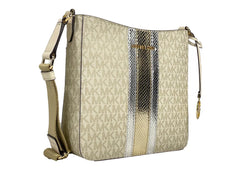 Luxour, Michael Kors Jet Set Small Messenger Crossbody Bag Pale Gold, 