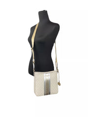 Luxour, Michael Kors Jet Set Small Messenger Crossbody Bag Pale Gold, 