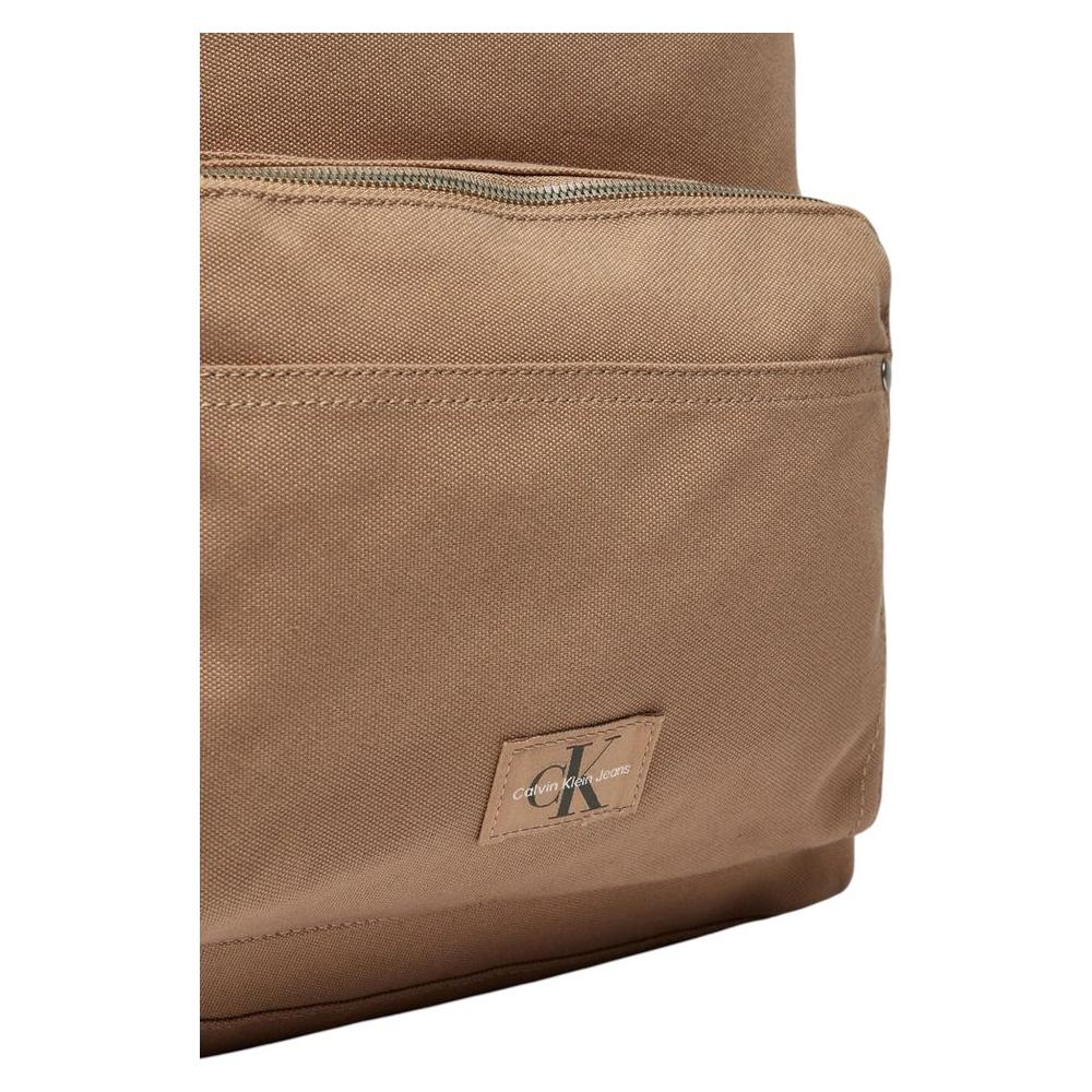 Luxour, Calvin Klein Beige Recycled Polyester Backpack, 