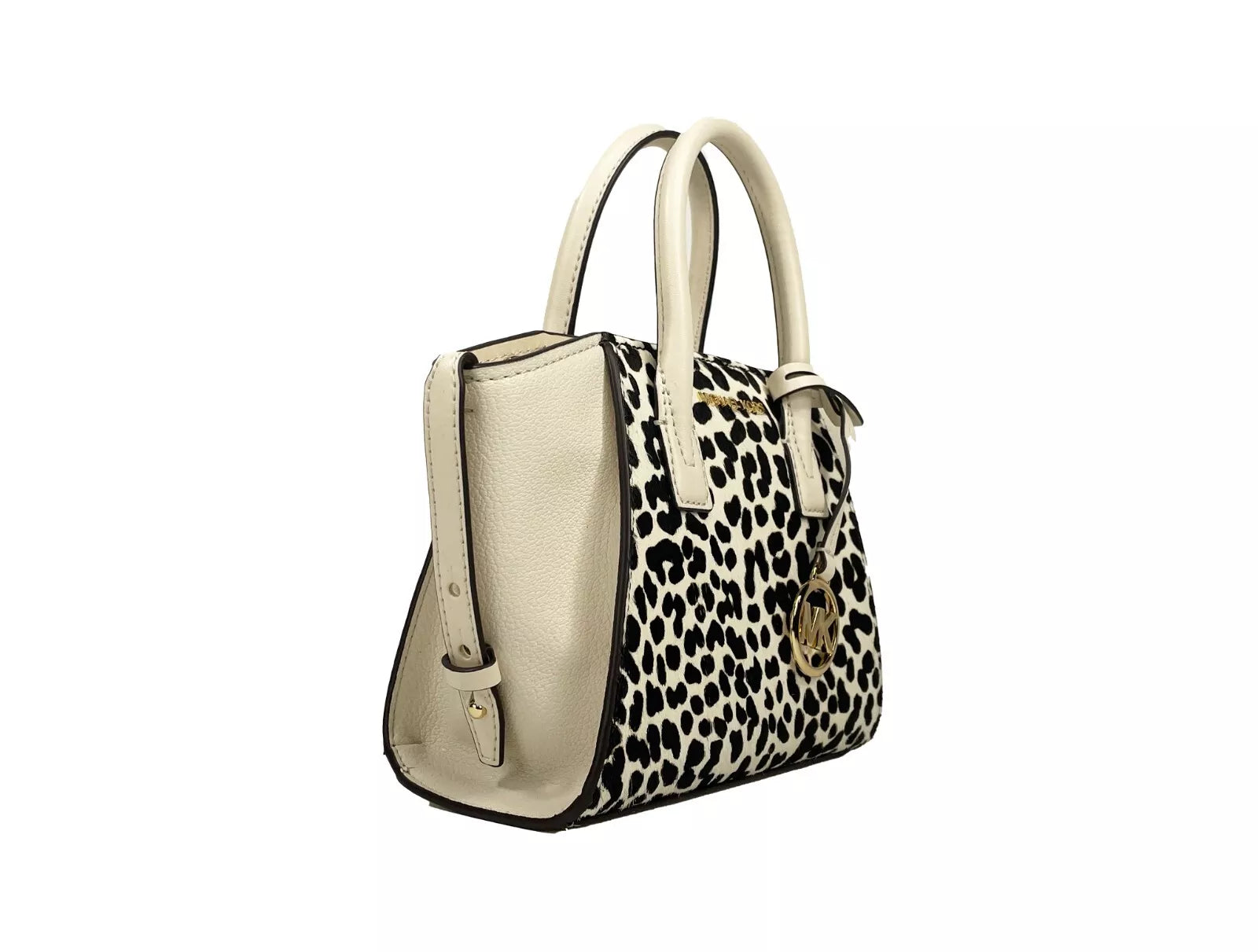 Luxour, Michael Kors Avril XS Cream Cheetah Satchel Crossbody Bag Purse, 