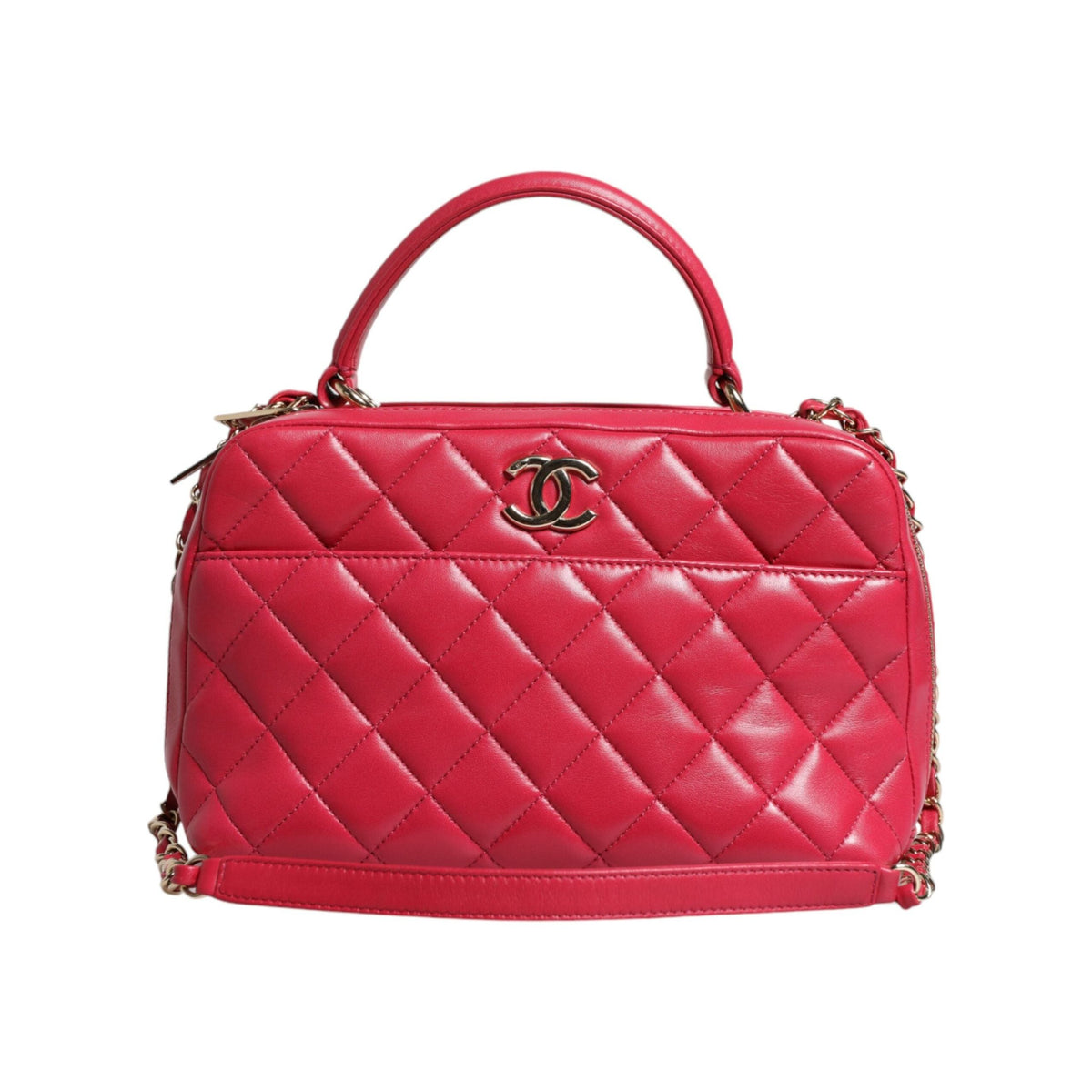 Luxour, Chanel Pink Seal Matelasse Chain CC Lamb Skin Leather Bag, 