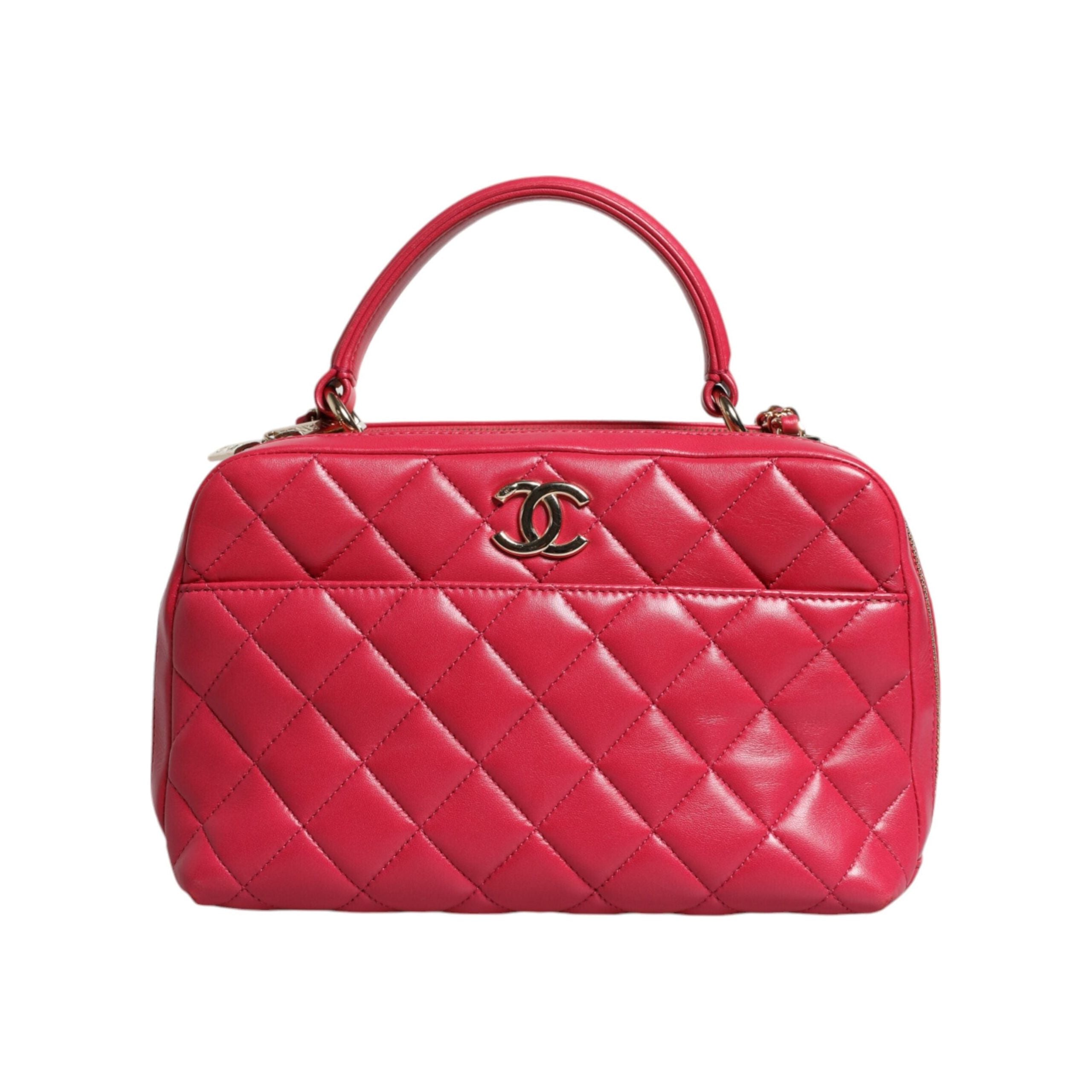 Luxour, Chanel Pink Seal Matelasse Chain CC Lamb Skin Leather Bag, 