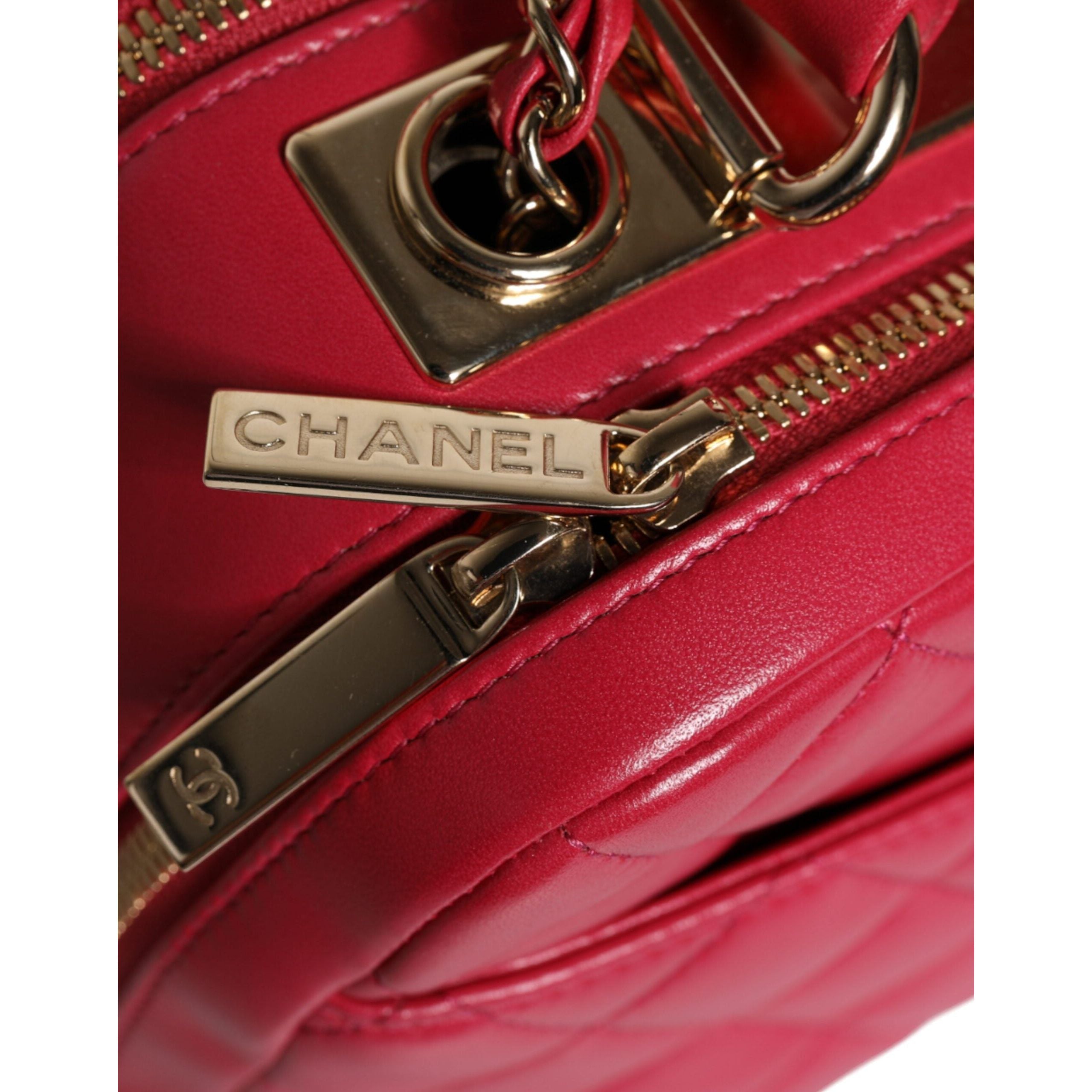 Luxour, Chanel Pink Seal Matelasse Chain CC Lamb Skin Leather Bag, 
