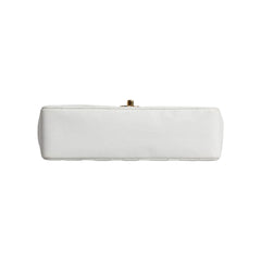 Luxour, Chanel White Medium Classic DIANA Shoulder Bag Gold Plated Purse, 