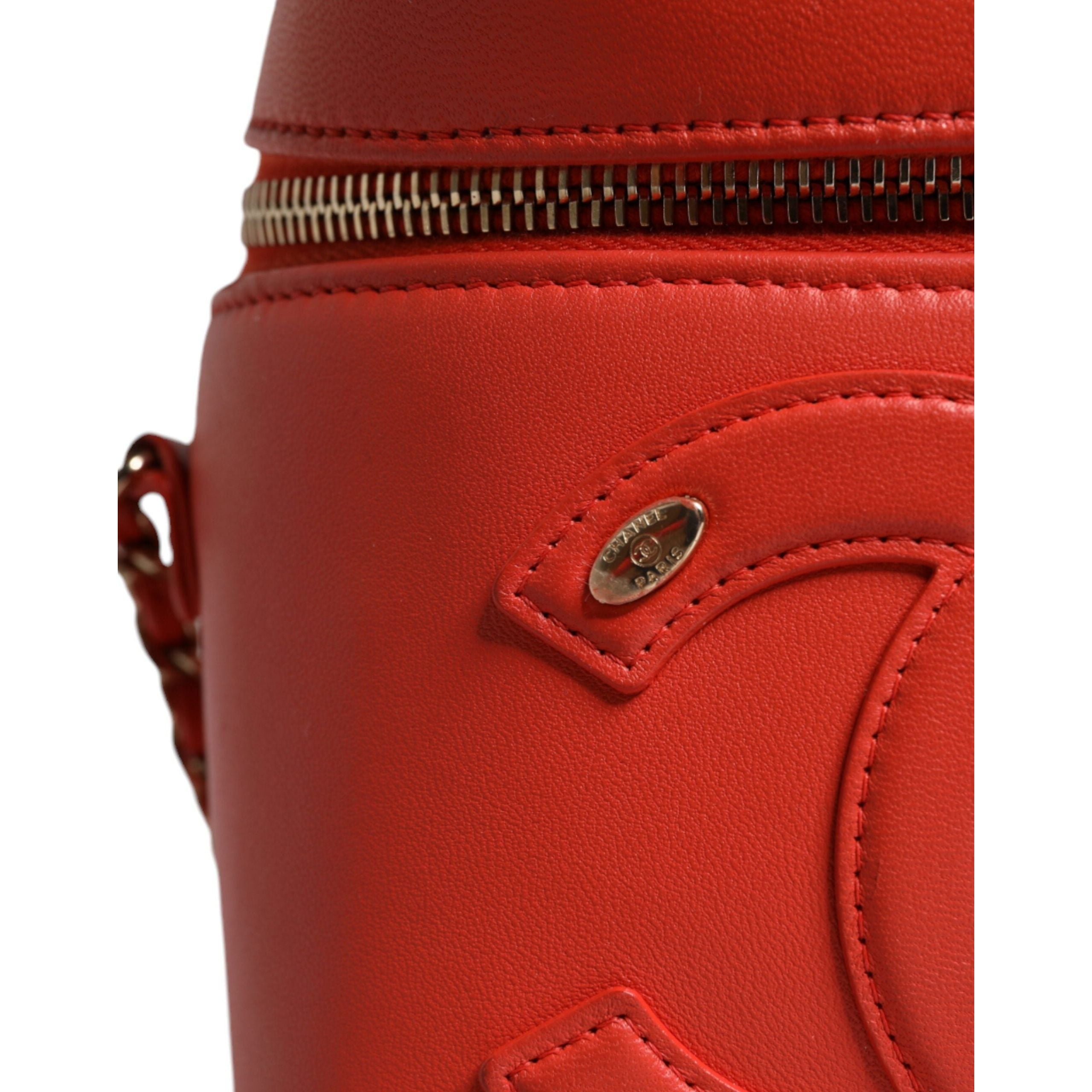 Luxour, Chanel Orange Coco Mark Vanity Chain Shoulder Hand Purse, 