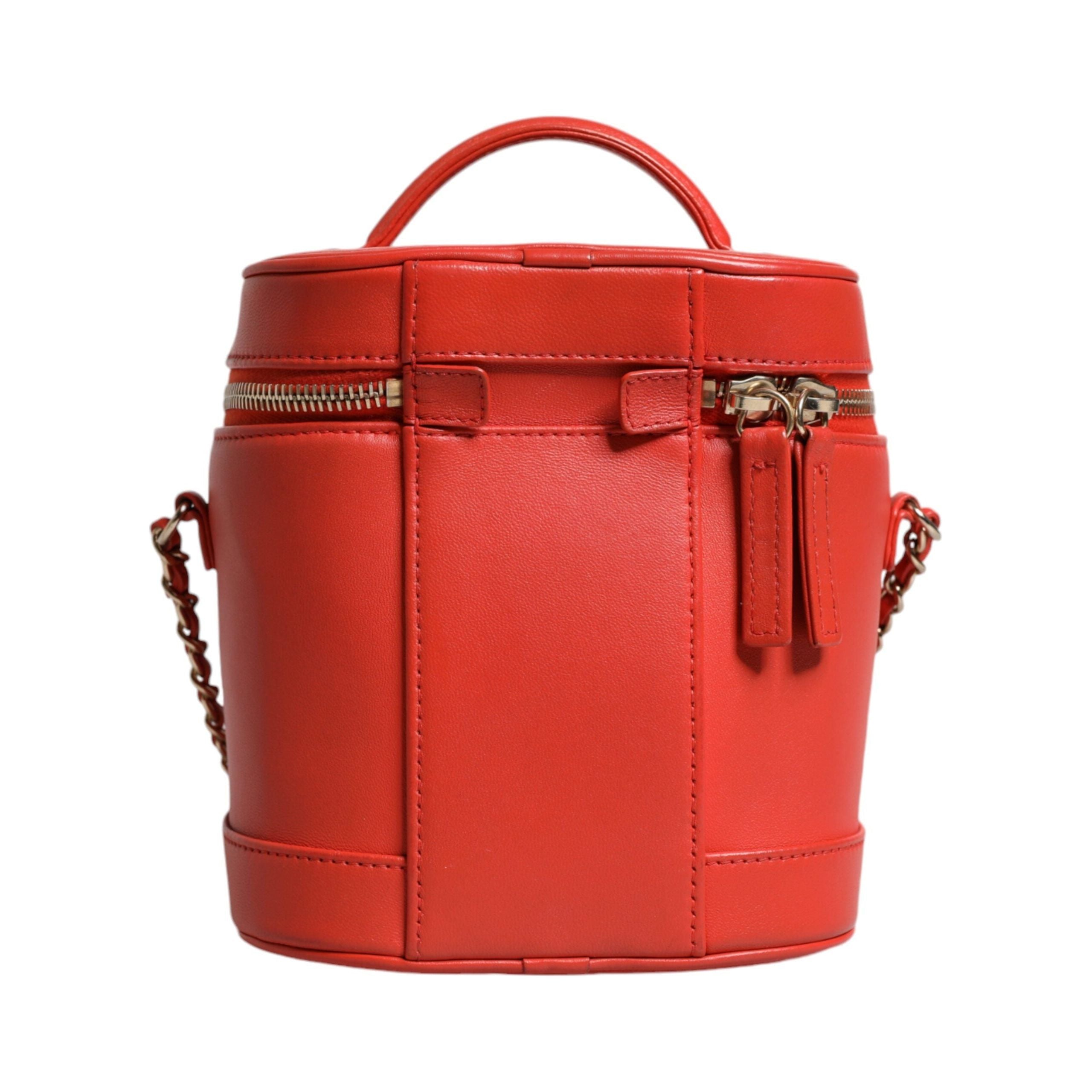 Luxour, Chanel Orange Coco Mark Vanity Chain Shoulder Hand Purse, 