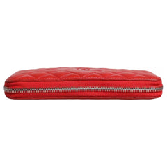 Luxour, Chanel Red Quilted Leather Logo Continental Zip Box, 