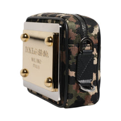 Luxour, Dolce & Gabbana Multicolor Leopard Jacquard DG Logo Crossbody Bag, 