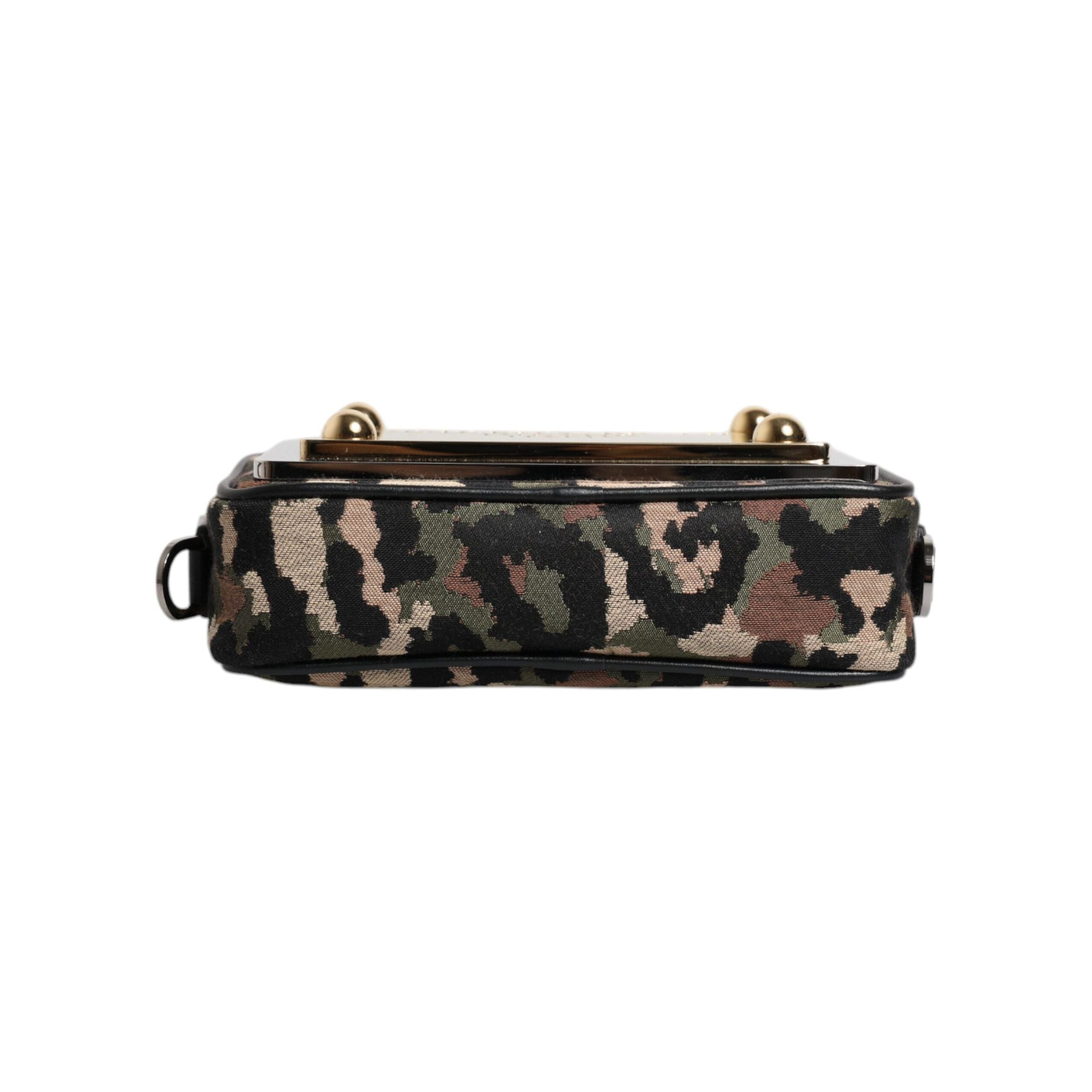 Luxour, Dolce & Gabbana Multicolor Leopard Jacquard DG Logo Crossbody Bag, 
