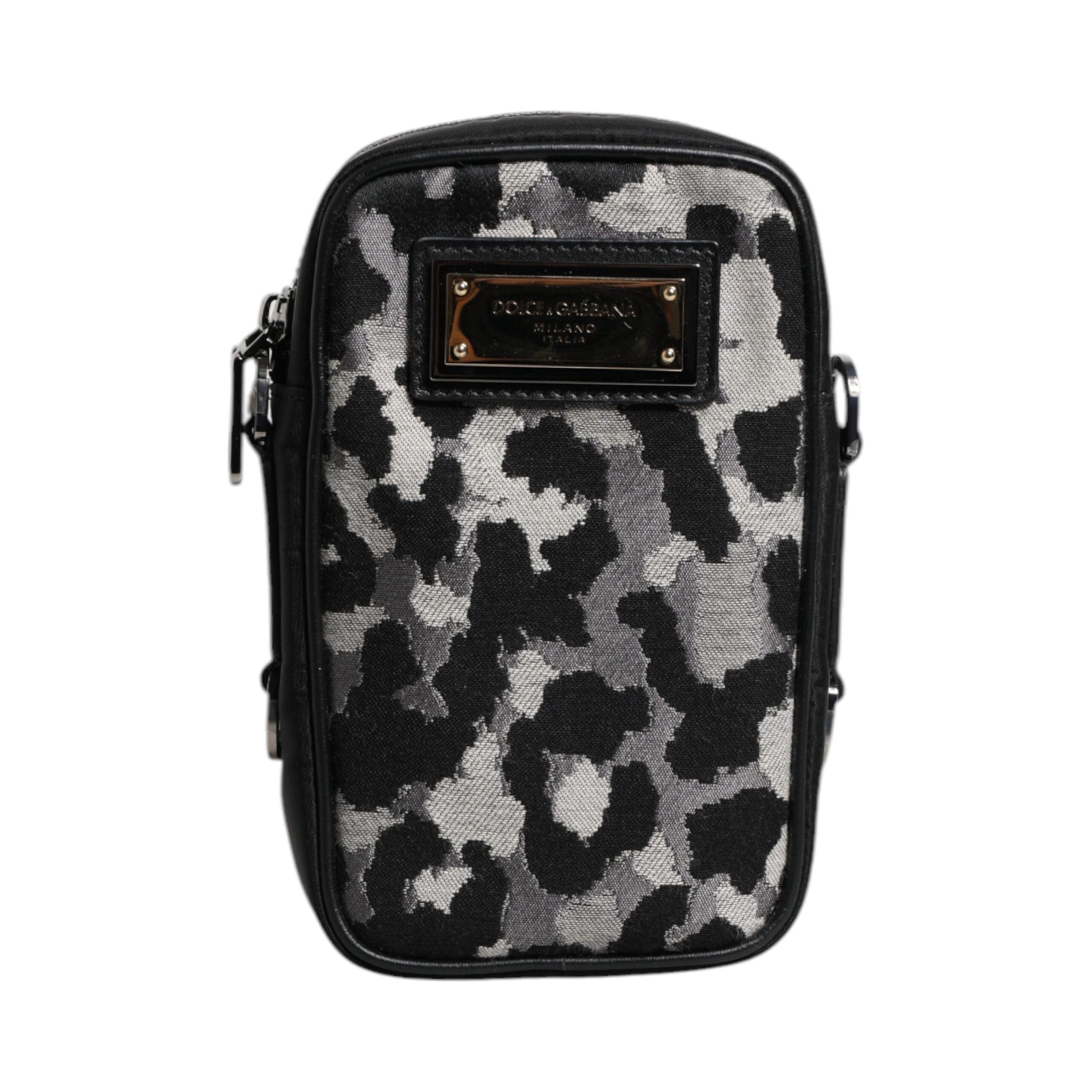 Luxour, Dolce & Gabbana Multicolor Camouflage Jacquard Logo Plaque Crossbody Bag, 