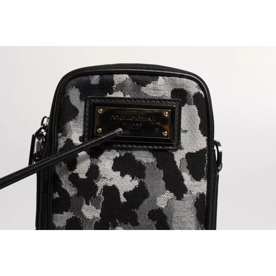 Luxour, Dolce & Gabbana Multicolor Camouflage Jacquard Logo Plaque Crossbody Bag, 