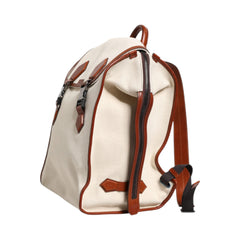 Luxour, Dolce & Gabbana Beige Brown Canvas Leather EDGE Travel Men Back Pack Bag, 