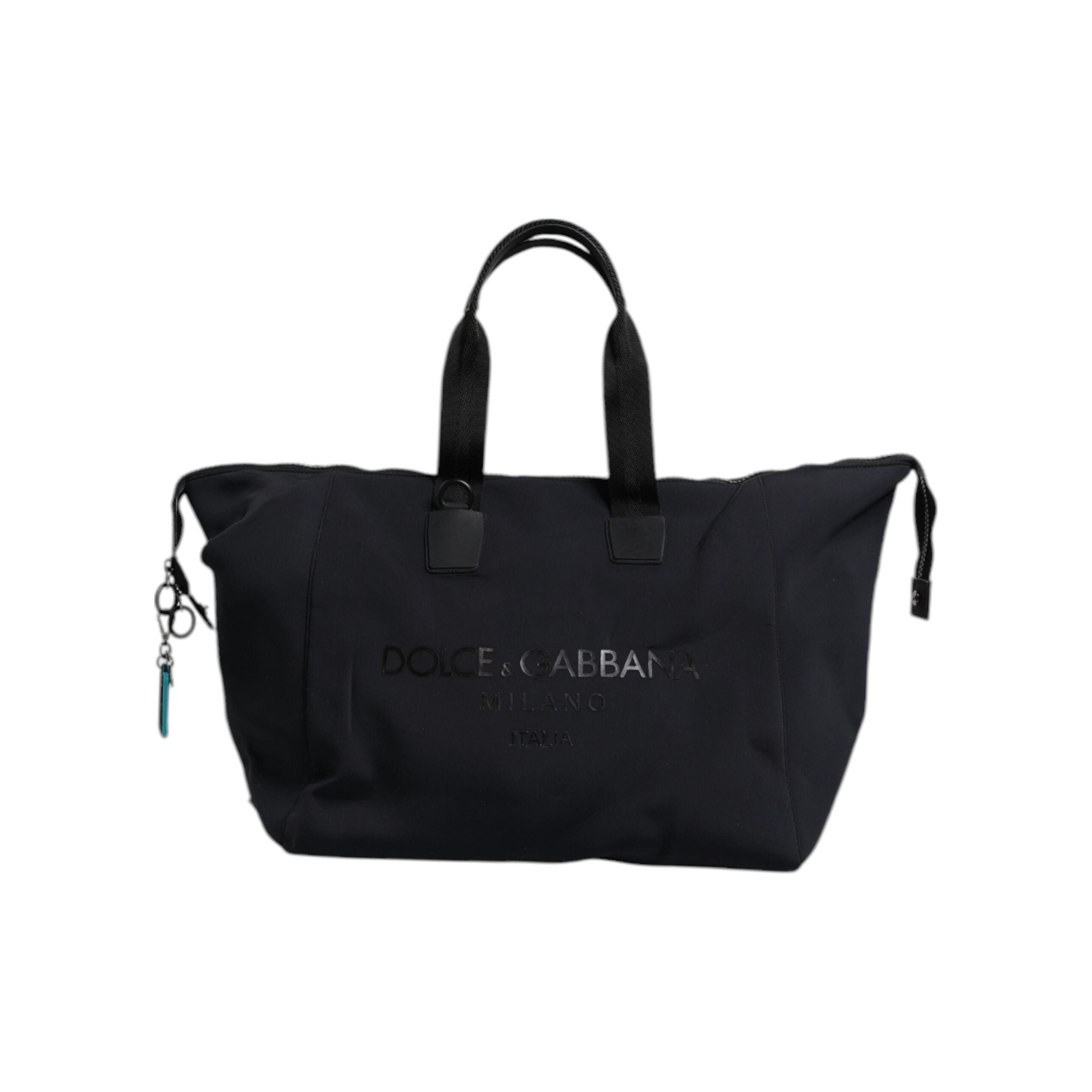 Luxour, Dolce & Gabbana Black Canvas DG Logo Print Shopping Hand Tote Bag, 