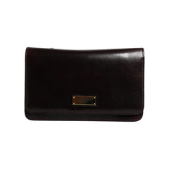 Luxour, Dolce & Gabbana Maroon Horse Leather Logo Plaque Mini Crossbody Bag, 
