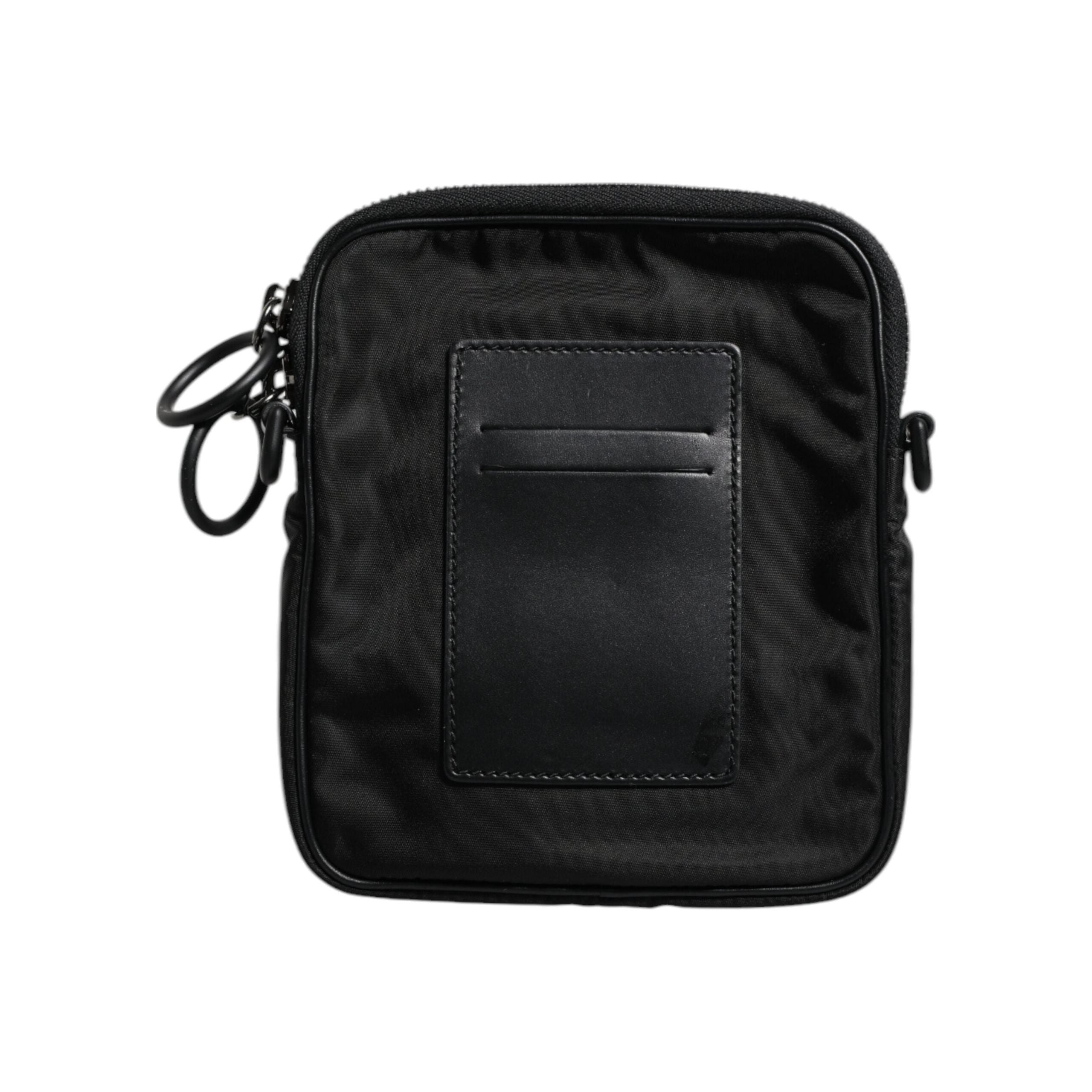 Luxour, Dolce & Gabbana Black Logo Print Scuba Crossbody Shoulder Bag, 