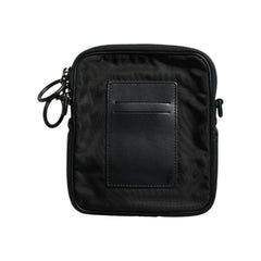 Luxour, Dolce & Gabbana Black Logo Print Scuba Crossbody Shoulder Bag, 