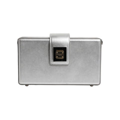 Luxour, Dolce & Gabbana Metallic Silver DG BOX Leather Shoulder Strap Bag, 
