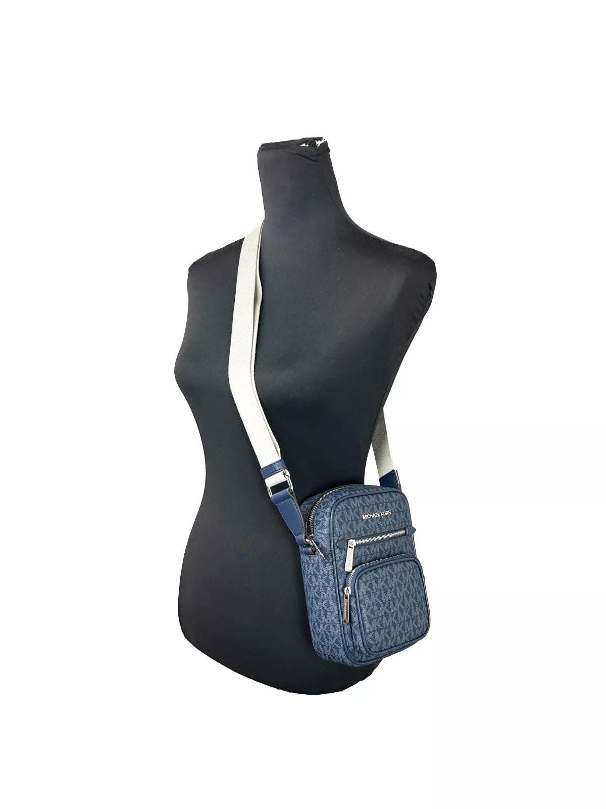 Luxour, Michael Kors North South Medium Crossbody Bag Navy Blue, 