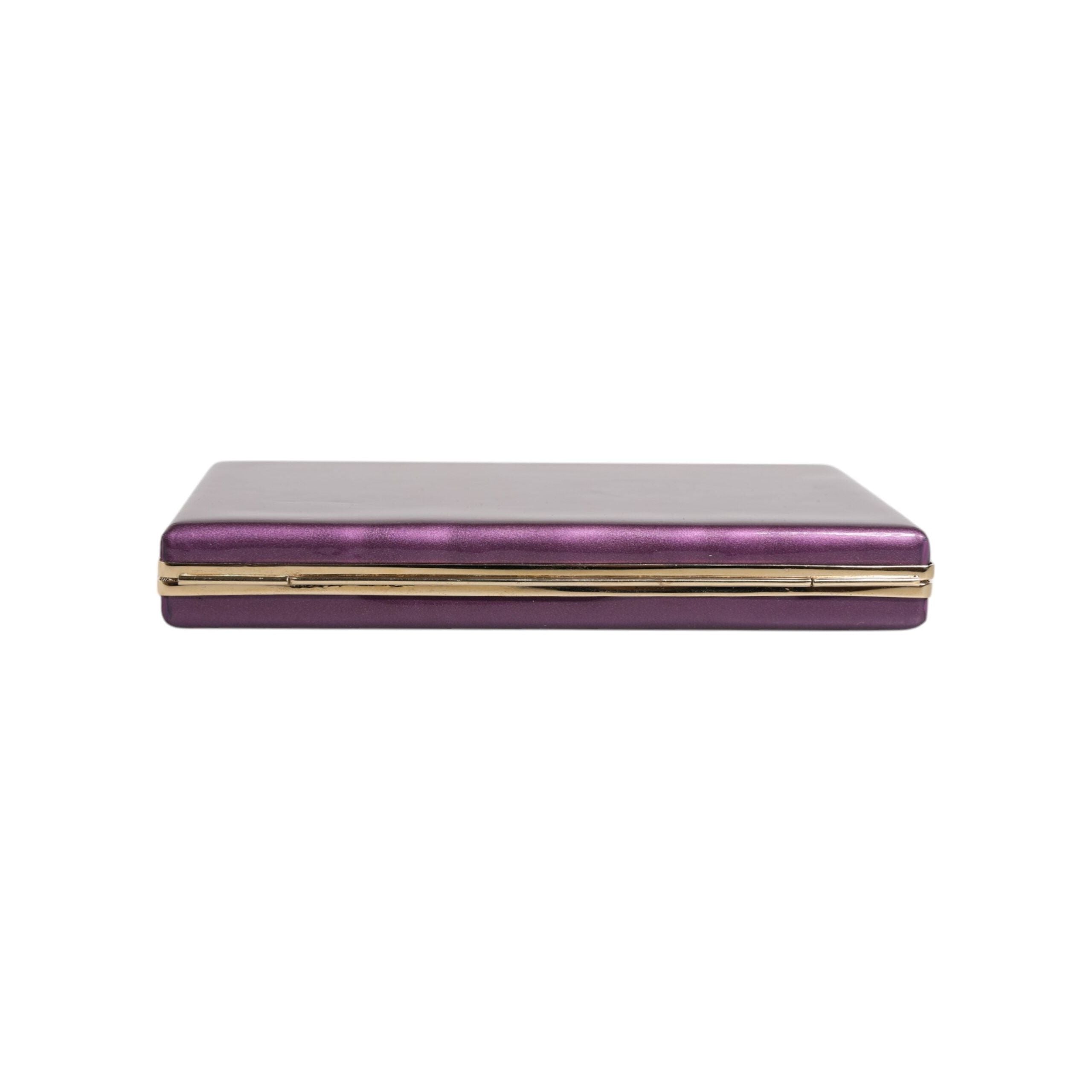Luxour, Dolce & Gabbana Purple Leather Clutch Evening Crossbody Bag, 