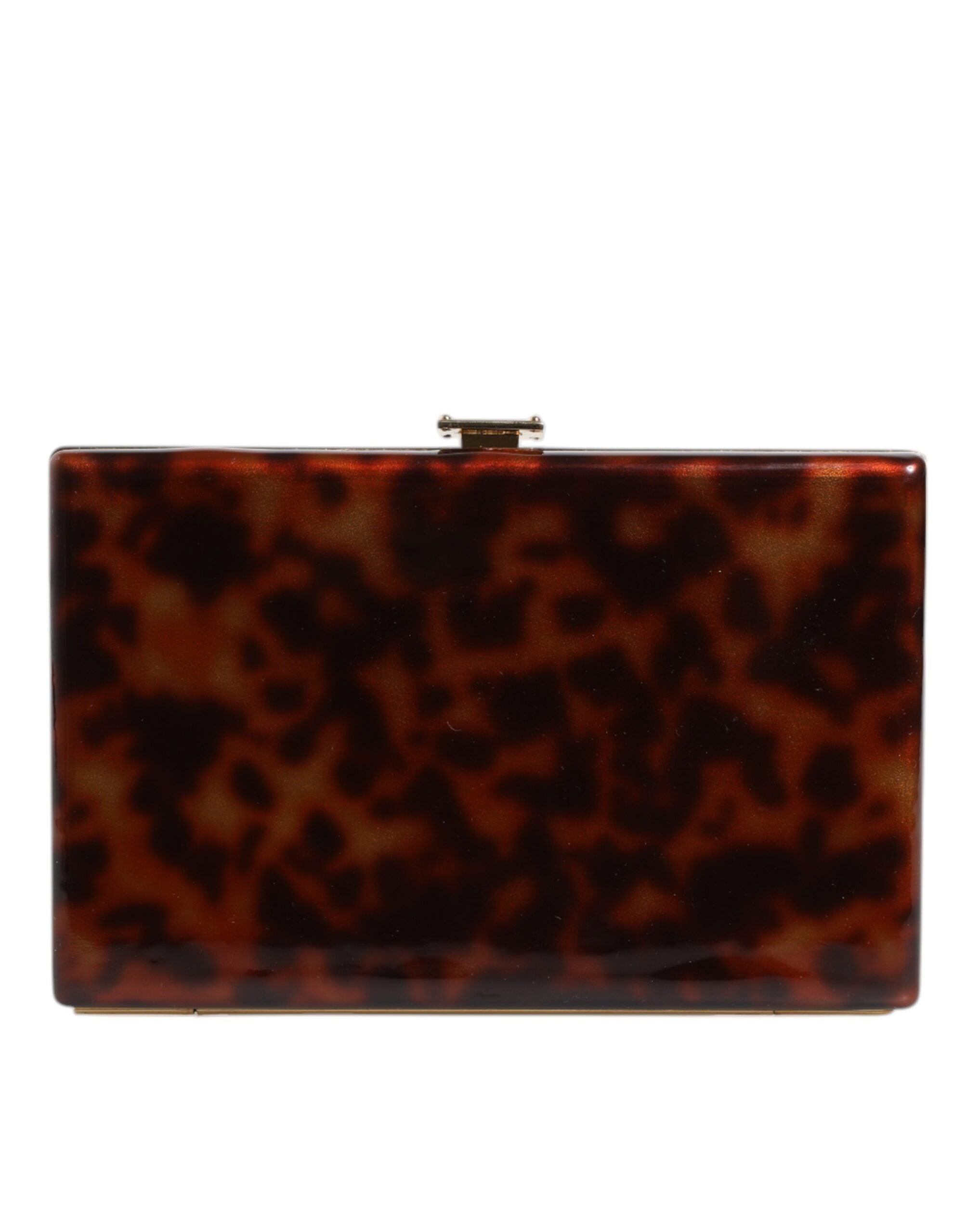 Luxour, Dolce & Gabbana Brown Leather Clutch Evening Crossbody Bag, 