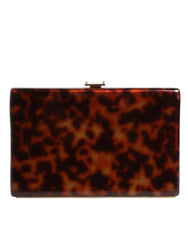 Luxour, Dolce & Gabbana Brown Leather Clutch Evening Crossbody Bag, 