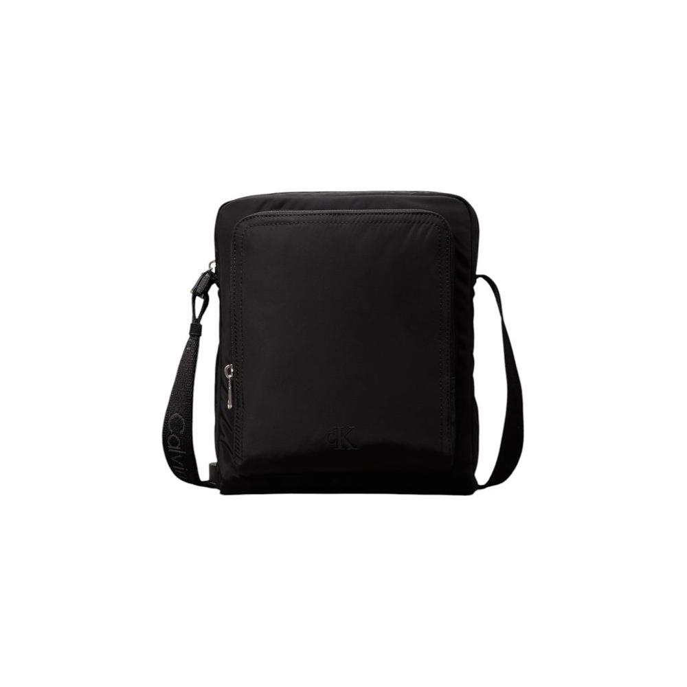 Luxour, Calvin Klein Black Recycled Polyester Messenger Bag, 