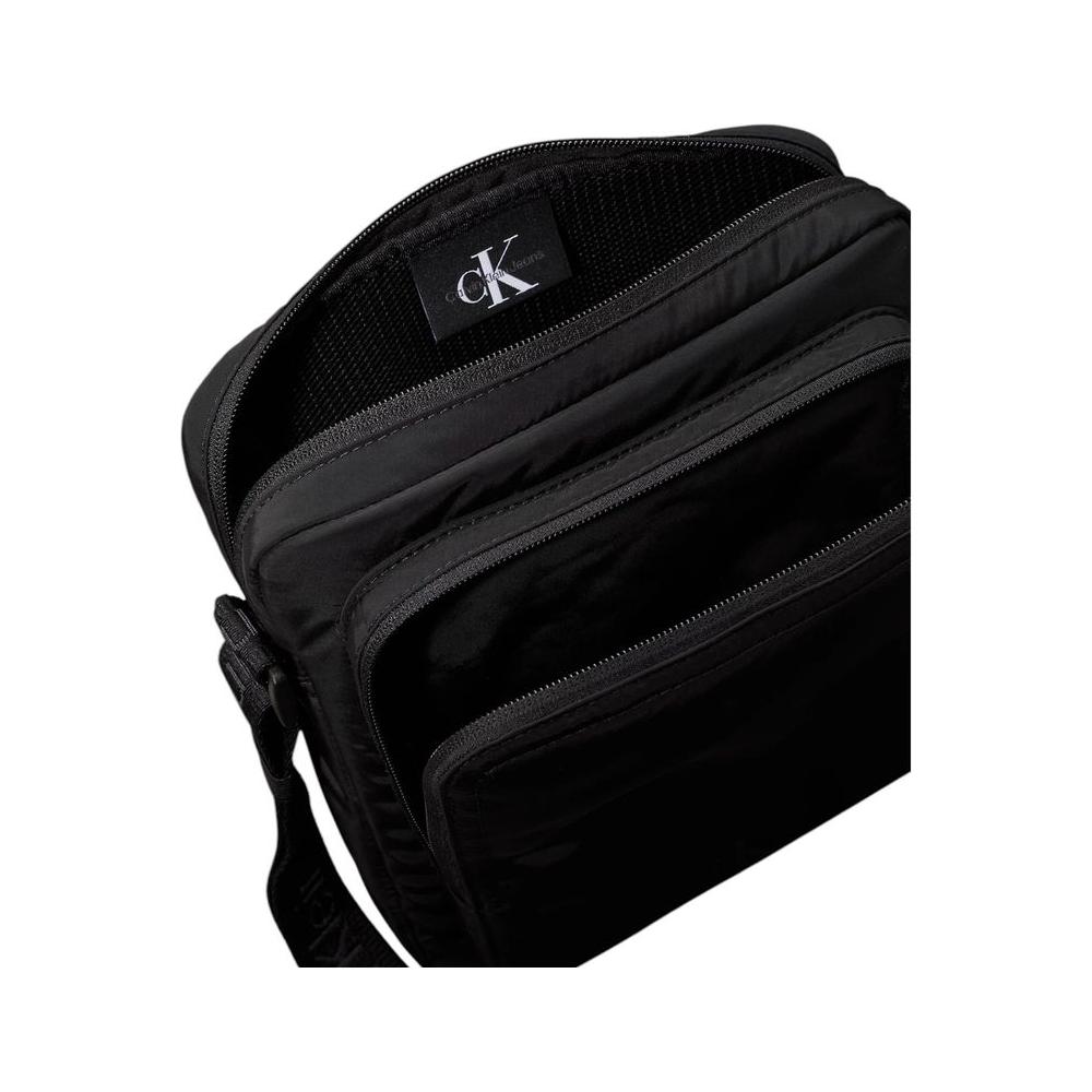 Luxour, Calvin Klein Black Recycled Polyester Messenger Bag, 