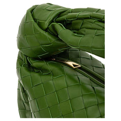 Luxour, Bottega Veneta Green Leather Handbag, 