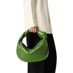 Luxour, Bottega Veneta Green Leather Handbag, 