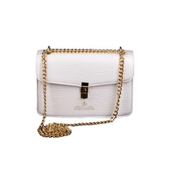 Luxour, Egon Von Furstenberg White Synthetic Material Crossbody Bag, 
